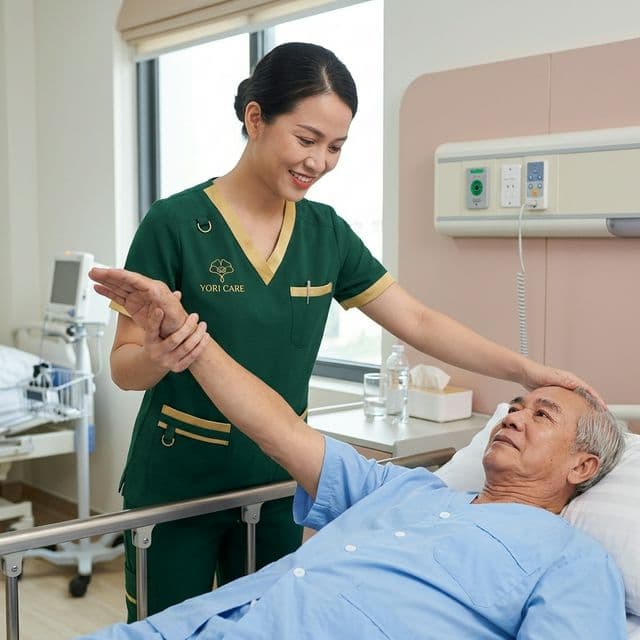 Bài tập vận động tại giường cho người sau đột quỵ